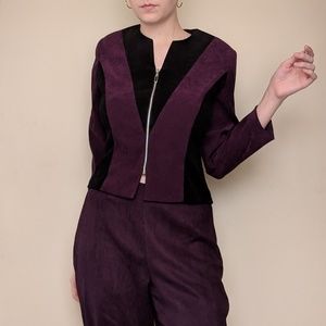 Deadstock vintage purple pant suit